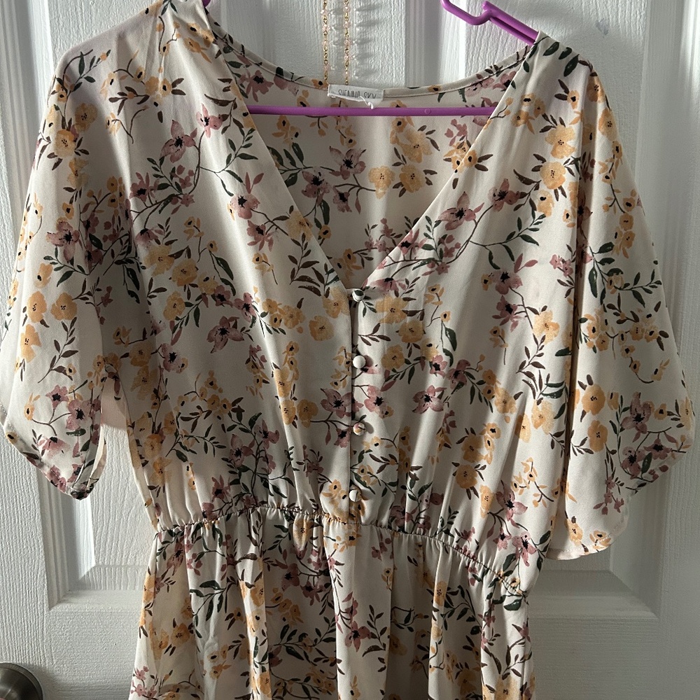 A flower pattern blouse